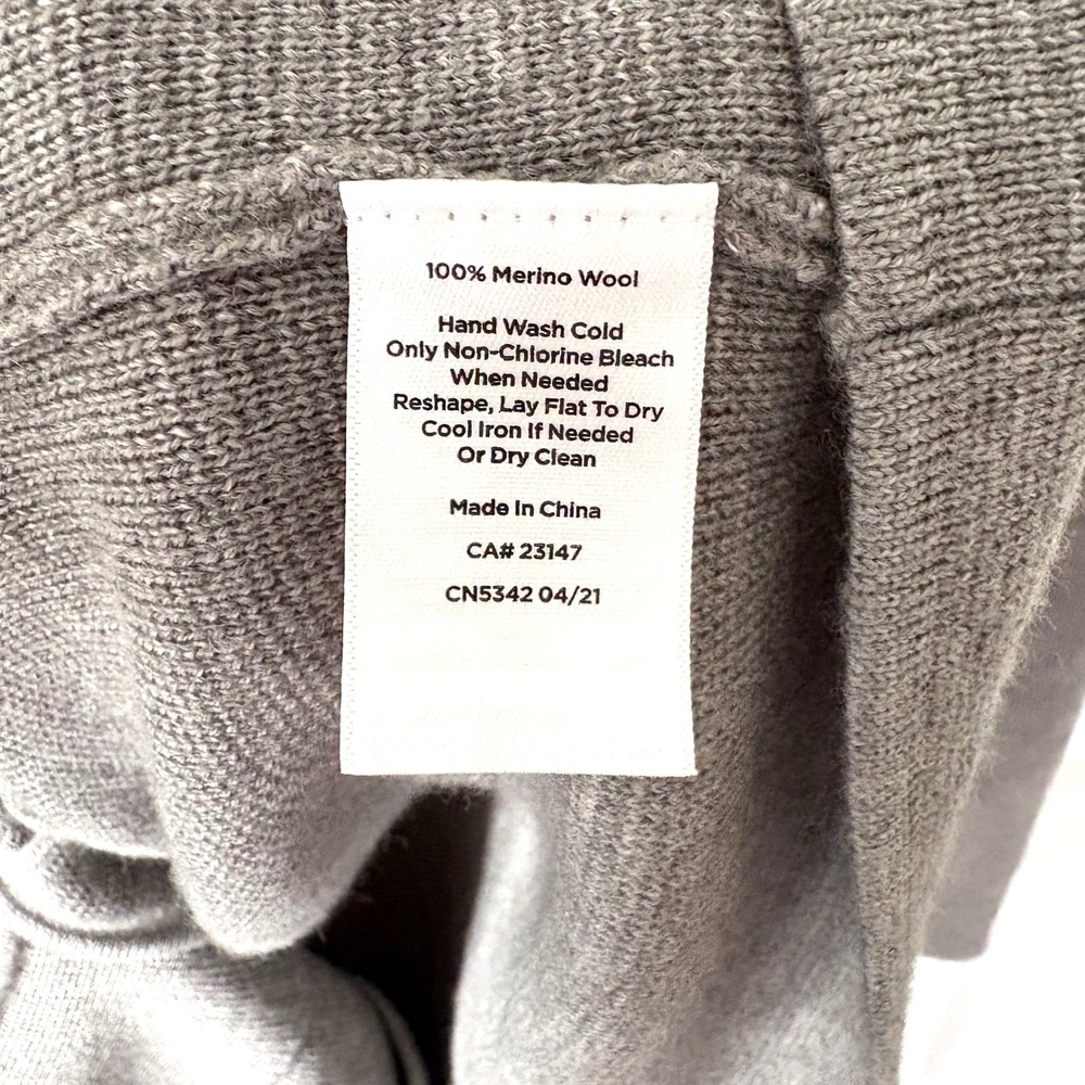 Talbots Women's Grey 100% Merino Wool Unstructured Blazer in Size XL - Picture 11 of 11